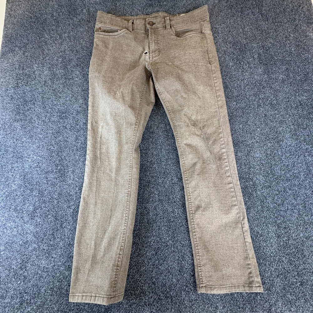 English Laundry Pants Mens 32x27 Taupe Cotton Stretch Low Rise Straight Leg